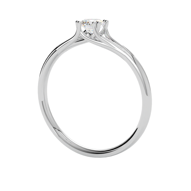 Pierścionek z diamentem Blask – złoto białe 750 – GOLDPORT